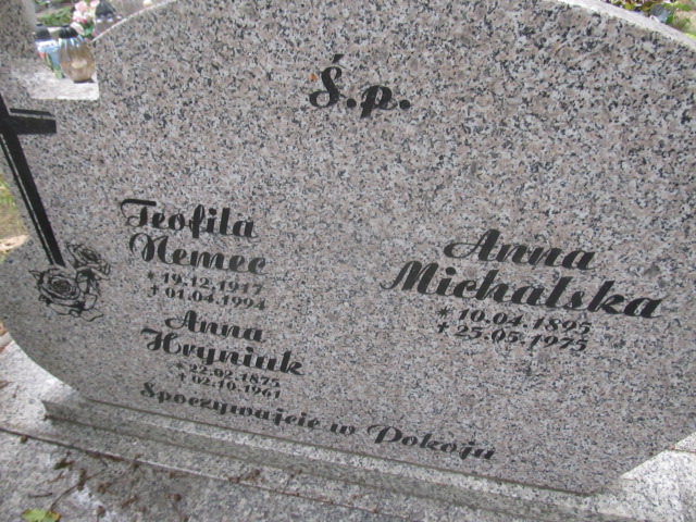 Teofila Nemec 1917 Gubin - Grobonet - Wyszukiwarka osób pochowanych