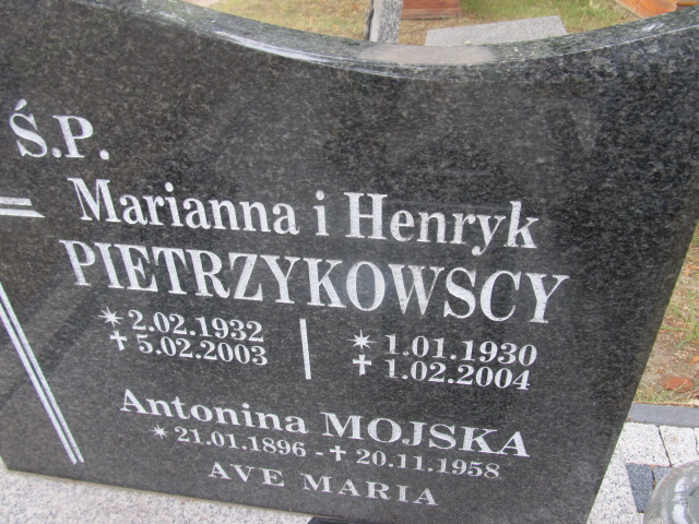 Marianna Pietrzykowska 1932 Gubin - Grobonet - Wyszukiwarka osób pochowanych