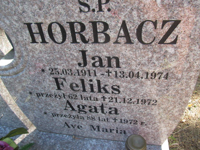 Feliks Horbacz Gubin - Grobonet - Wyszukiwarka osób pochowanych