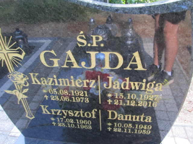 Jadwiga GAJDA 1927 Gubin - Grobonet - Wyszukiwarka osób pochowanych