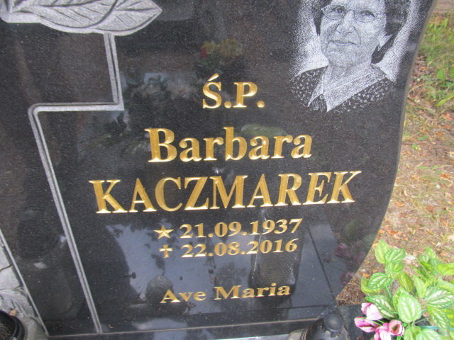Barbara Kaczmarek 1937 Gubin - Grobonet - Wyszukiwarka osób pochowanych