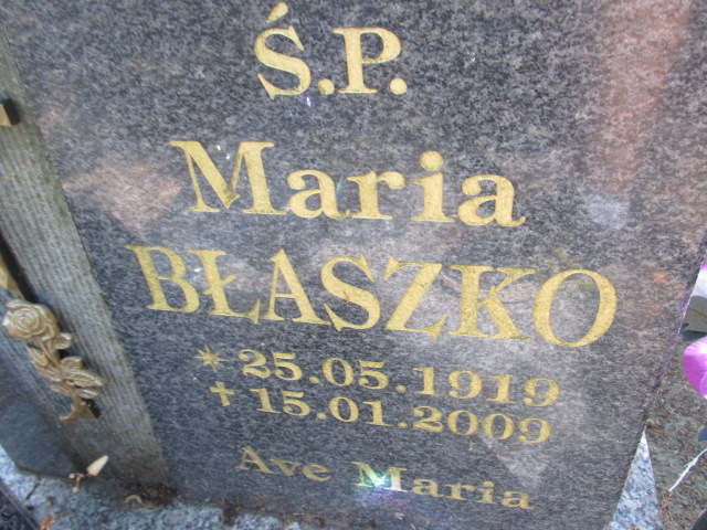 Maria Błaszko 1919 Gubin - Grobonet - Wyszukiwarka osób pochowanych