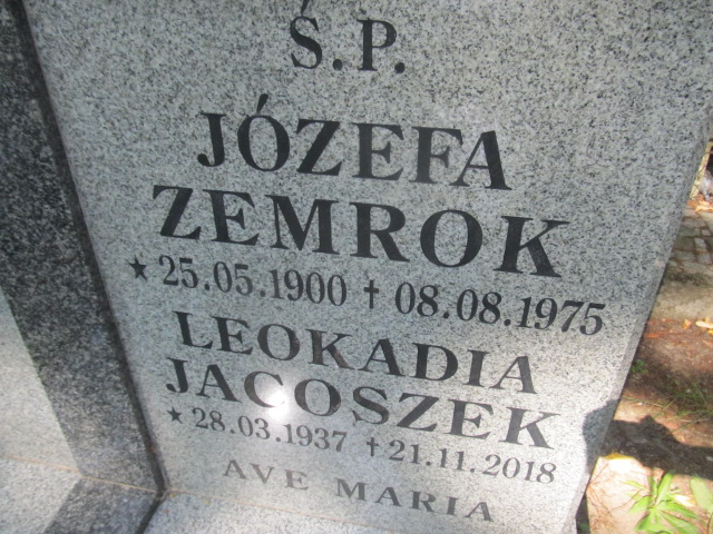 Leokadia JACOSZEK 1937 Gubin - Grobonet - Wyszukiwarka osób pochowanych