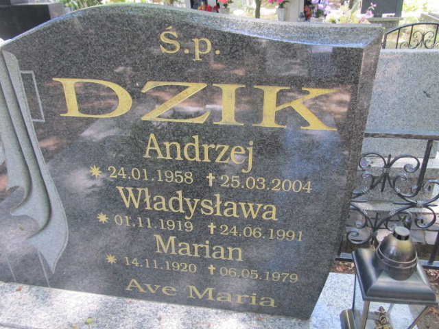 Andrzej Dzik 1958 Gubin - Grobonet - Wyszukiwarka osób pochowanych