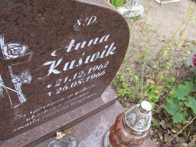 Anna KUSIAK 1962 Gubin - Grobonet - Wyszukiwarka osób pochowanych