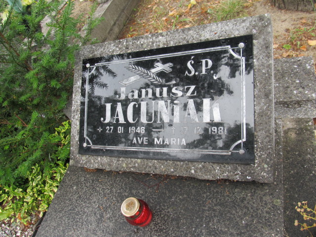 Janusz JACUNIAK 1949 Gubin - Grobonet - Wyszukiwarka osób pochowanych