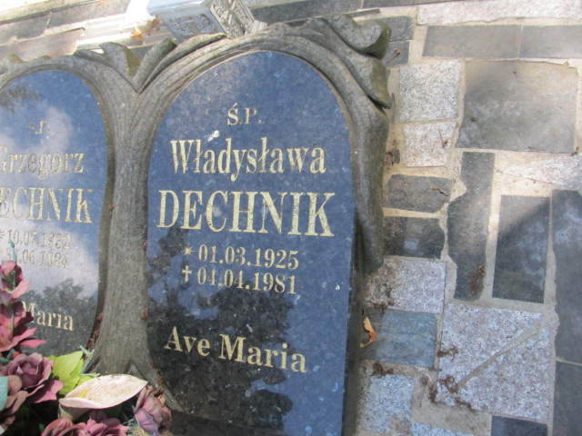 Władysława DECHNIK 1925 Gubin - Grobonet - Wyszukiwarka osób pochowanych