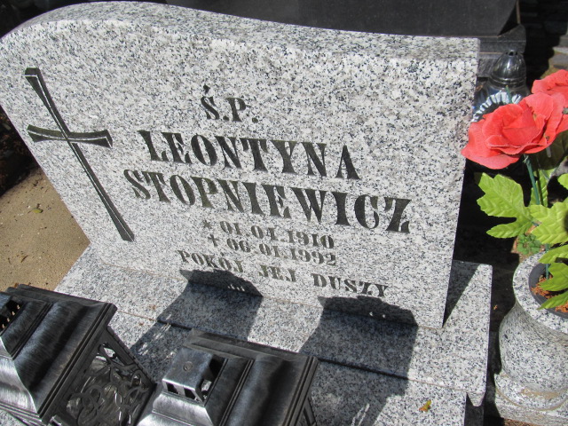 Leontyna Stopniewicz 1910 Gubin - Grobonet - Wyszukiwarka osób pochowanych