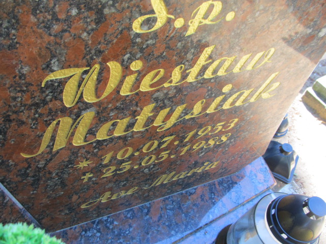 Wiesław Matysiak 1953 Gubin - Grobonet - Wyszukiwarka osób pochowanych