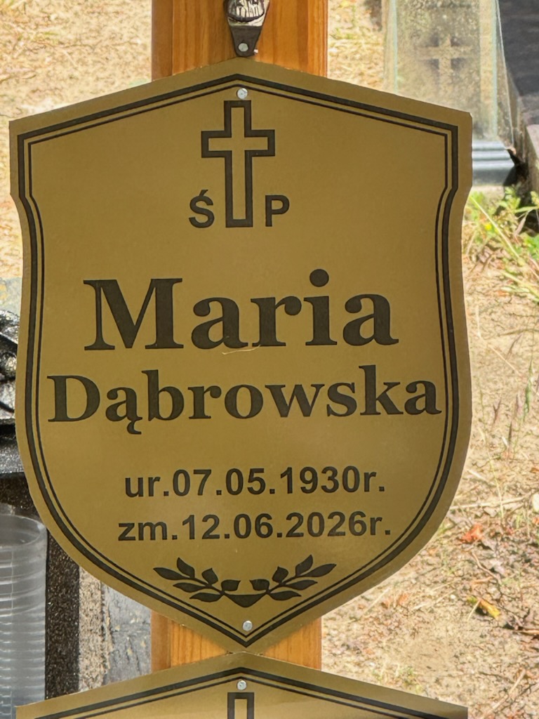 Grób MARIA DĄBROWSKA 