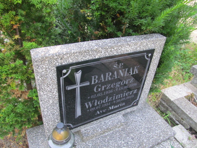 Włodzimierz BARANIAK 1954 Gubin - Grobonet - Wyszukiwarka osób pochowanych