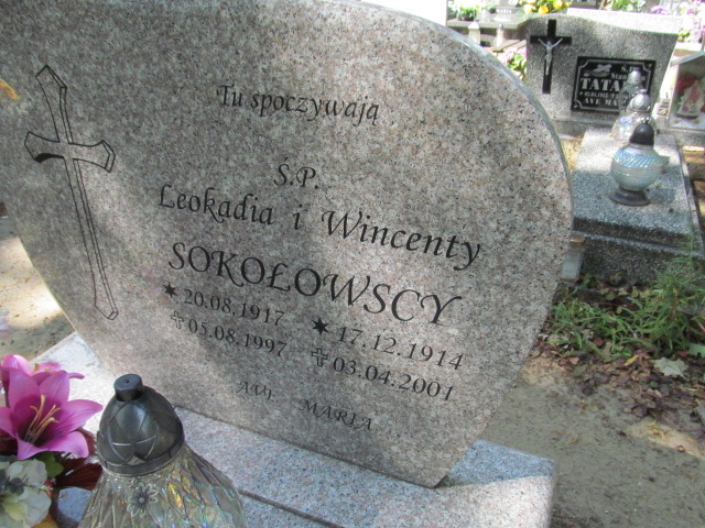 Wincenty SOKOŁOWSKI 1914 Gubin - Grobonet - Wyszukiwarka osób pochowanych