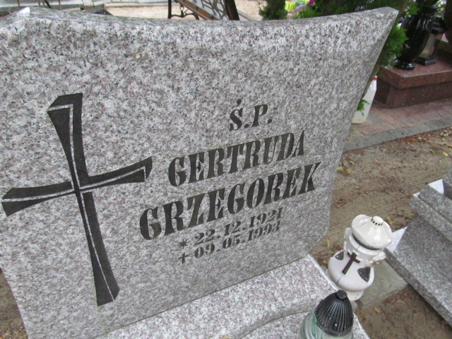 Gertruda GRZEGOREK 1921 Gubin - Grobonet - Wyszukiwarka osób pochowanych