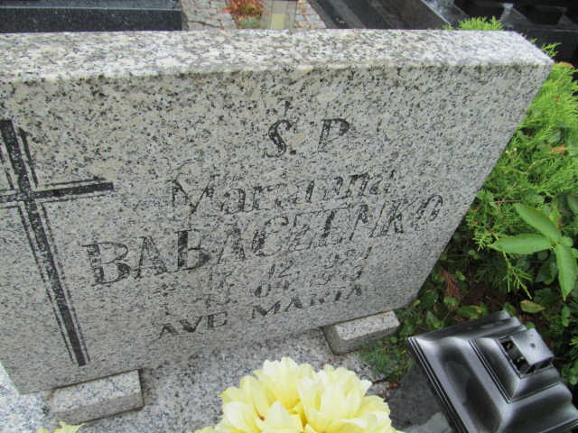 Marianna BABACZENKO 1924 Gubin - Grobonet - Wyszukiwarka osób pochowanych