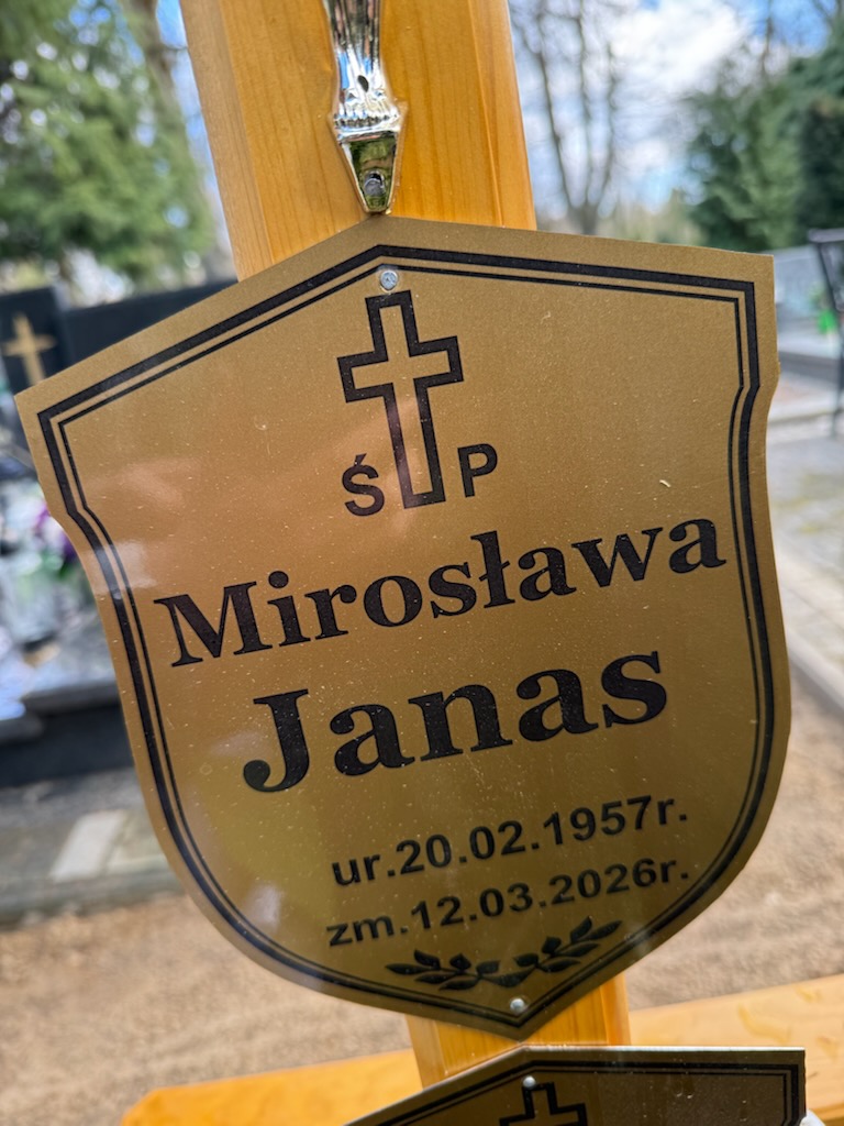 Grób MIROSŁAWA JANAS