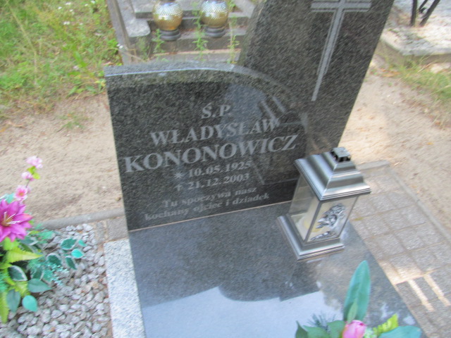 Władysław KONONOWICZ 1925 Gubin - Grobonet - Wyszukiwarka osób pochowanych