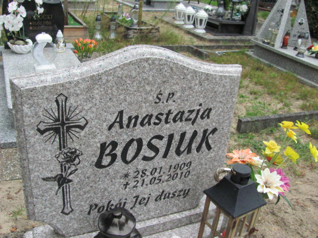 Anastazja BOSIUK 1909 Gubin - Grobonet - Wyszukiwarka osób pochowanych