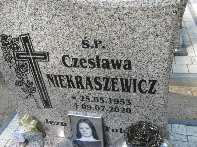Czesława NIEKRASZEWICZ 1953 Gubin - Grobonet - Wyszukiwarka osób pochowanych