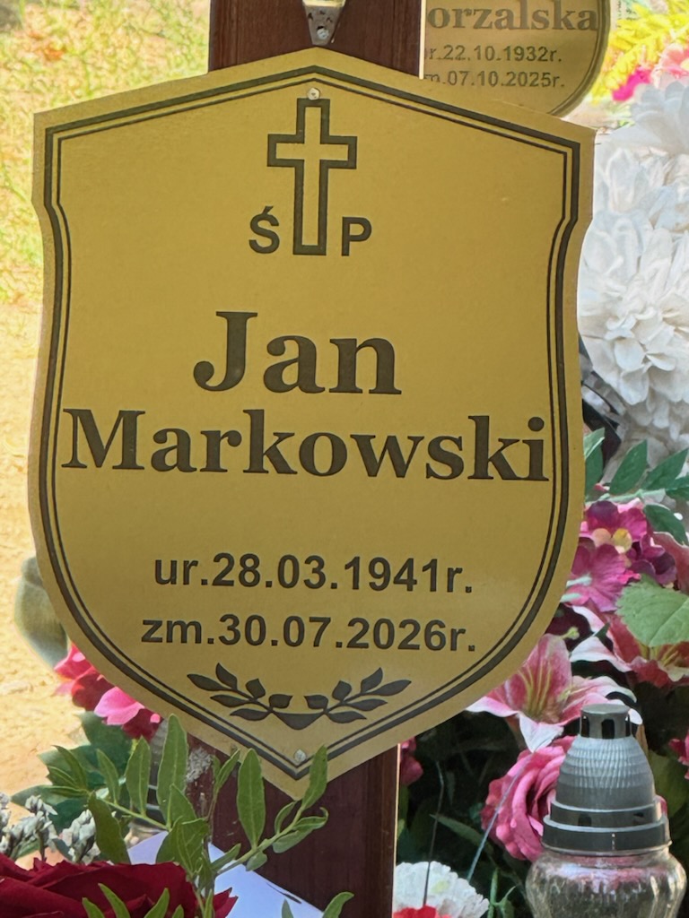 Grób JAN MARKOWSKI