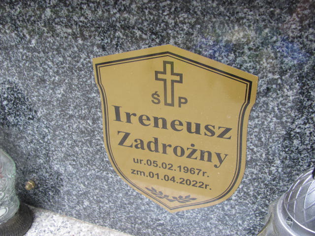 Ireneusz Zadrożny 1967 Gubin - Grobonet - Wyszukiwarka osób pochowanych